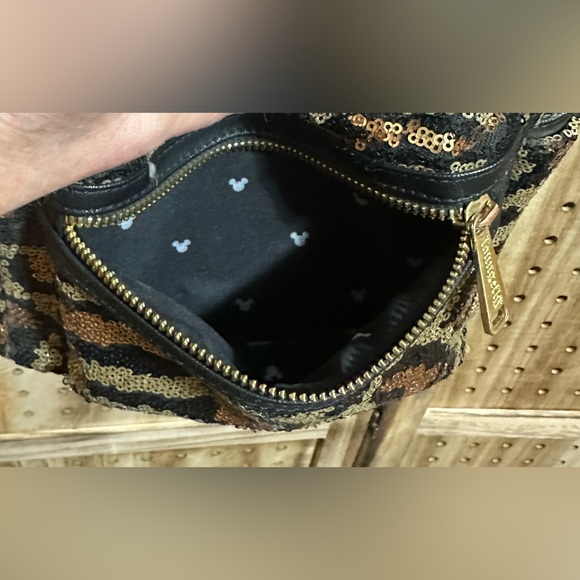 LOUNGEFLY DISNEY PARKS LEOPARD SEQUIN MINI BACKPACK - Picture 7 of 11